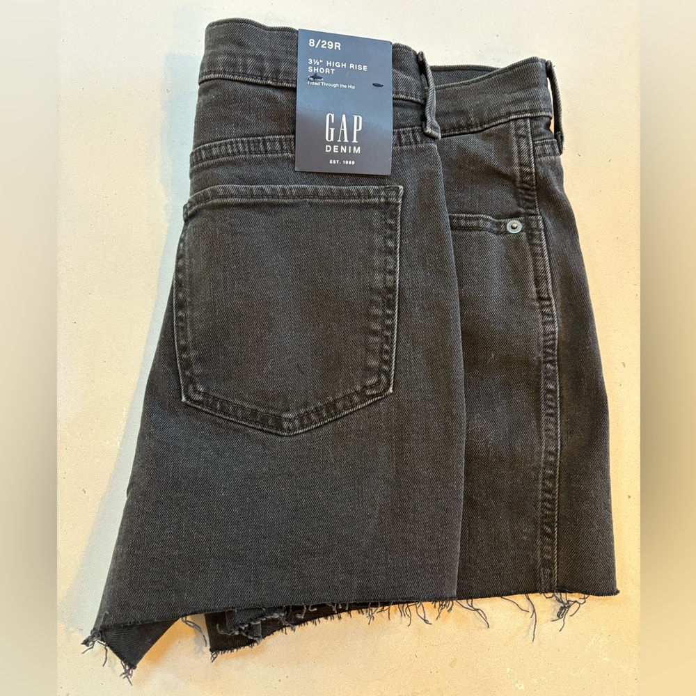 NWT black denim shorts